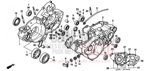 CARTER MOTEUR CR250RX de 1999